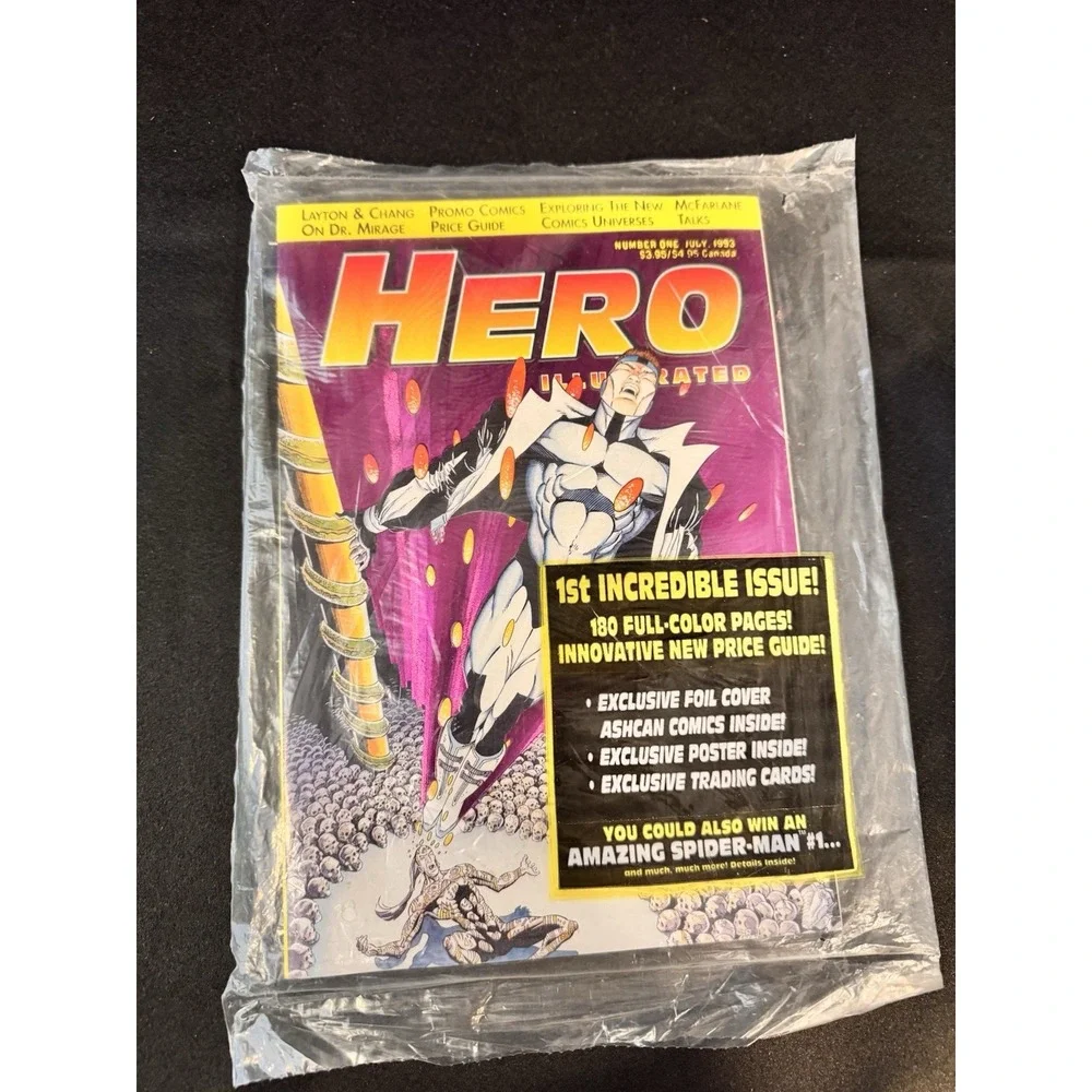 Hero Illustrated #1 July 1993 Sealed Polybag Jurassic Park Card DS9 Poster Comic